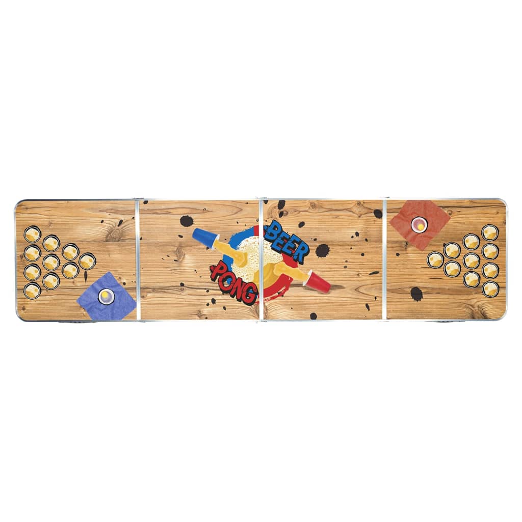 Hi Beer-Pong-Klapptisch 240X60X55 Cm Mdf Und Aluminium