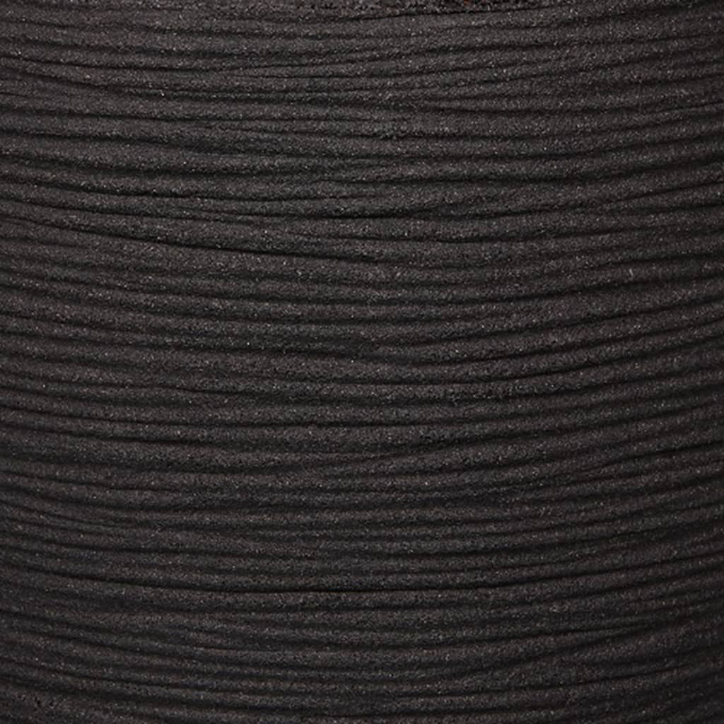 Capi Blumentopf Nature Rib Quadratisch Schwarz