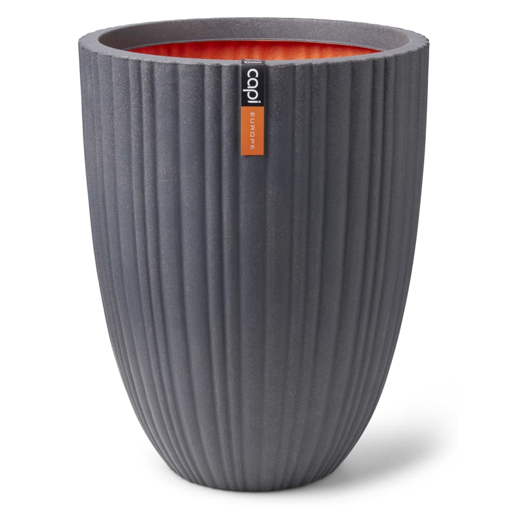 Capi Vase Urban Tube Elegant Niedrig Dunkelgrau