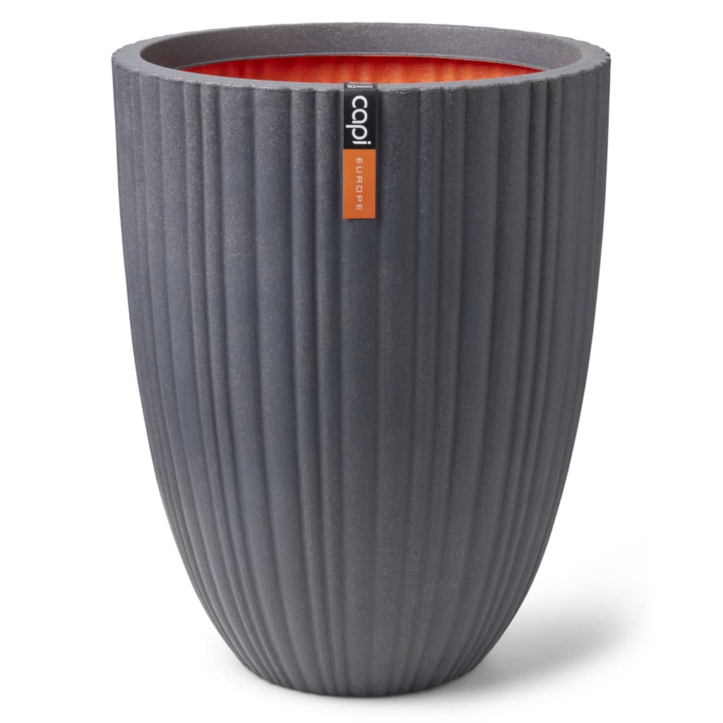 Capi Vase Urban Tube Elegant Niedrig Dunkelgrau