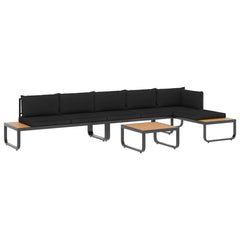 4-Tlg. Garten-Ecksofa-Set mit Auflagen