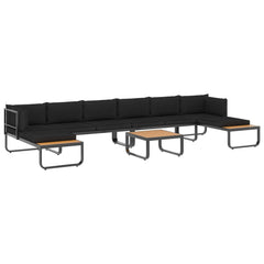 5-Tlg. Garten-Ecksofa-Set mit Auflagen