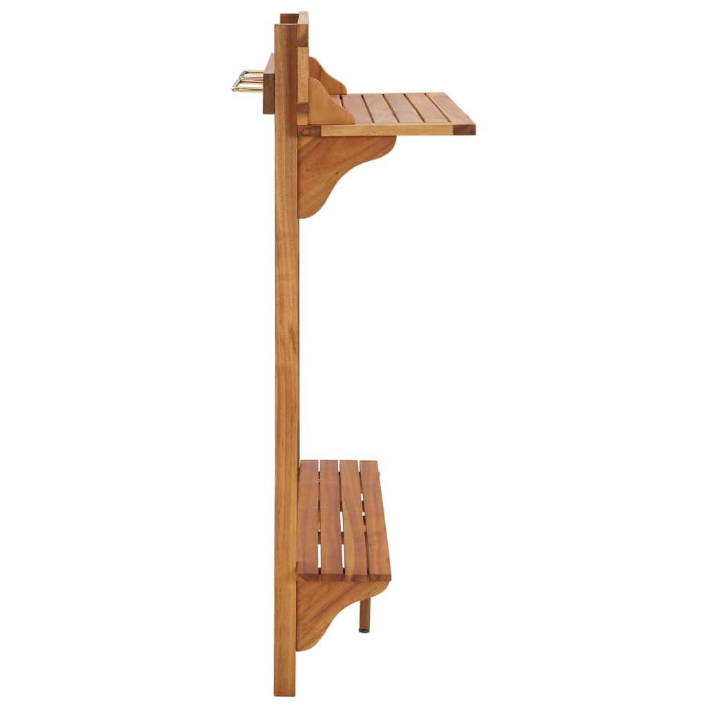 Balkon-Stehtisch 90X37X122,5 Cm Massivholz Akazie