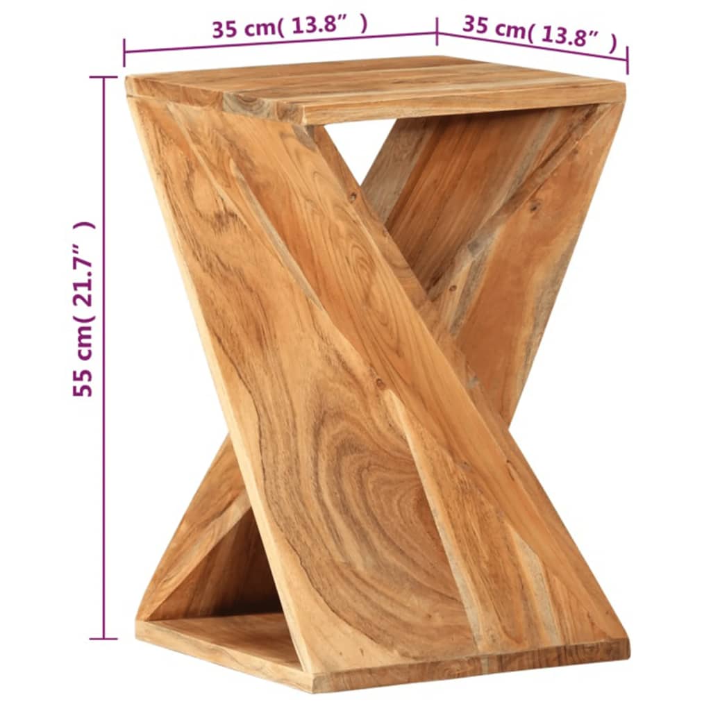 Beistelltisch 35X35X55 Cm Massivholz Akazie