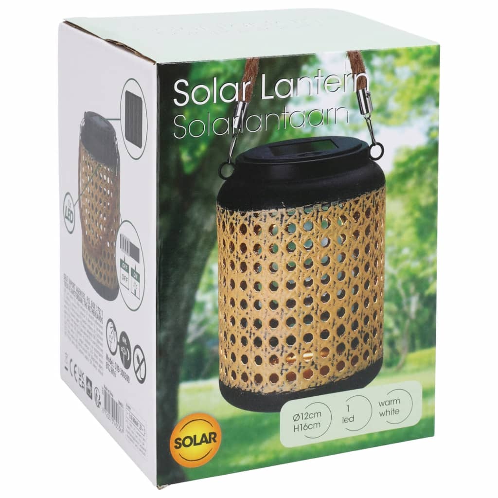 Progarden Led-Solarlaterne Mit Griff 12X16 Cm Natur