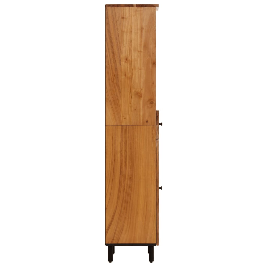 Badschrank 38X33X160 Cm Massivholz Akazie