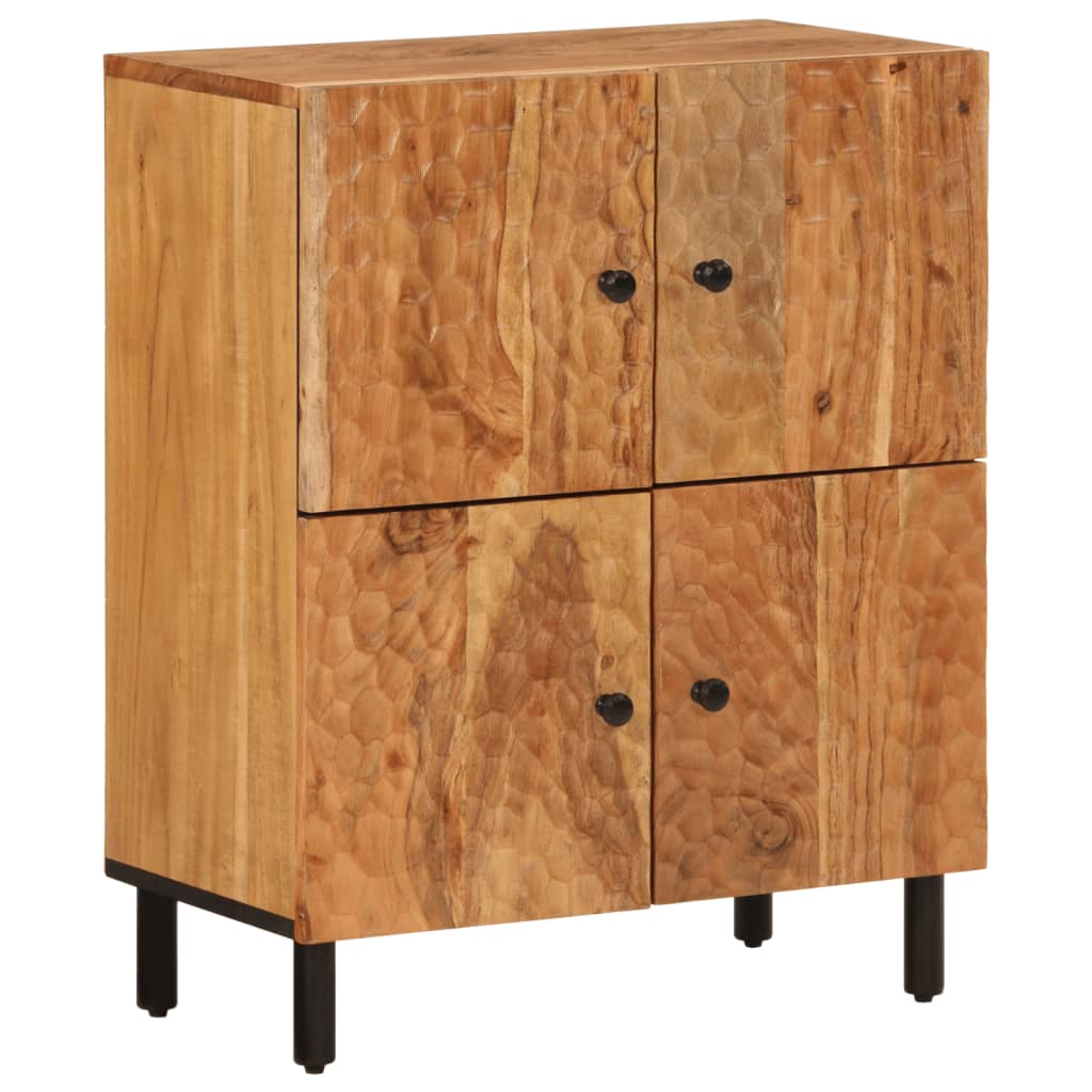 Beistellschrank 60X33X75 Cm Massivholz Akazie