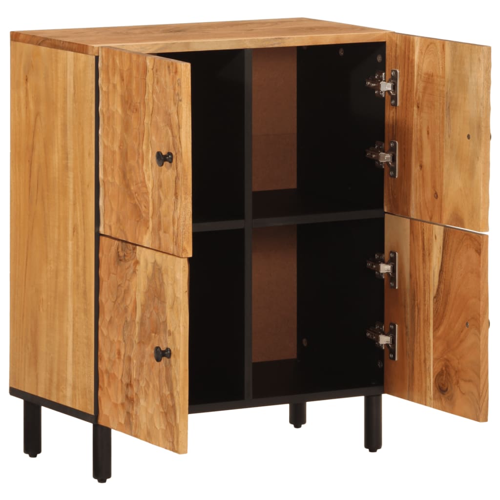 Beistellschrank 60X33X75 Cm Massivholz Akazie