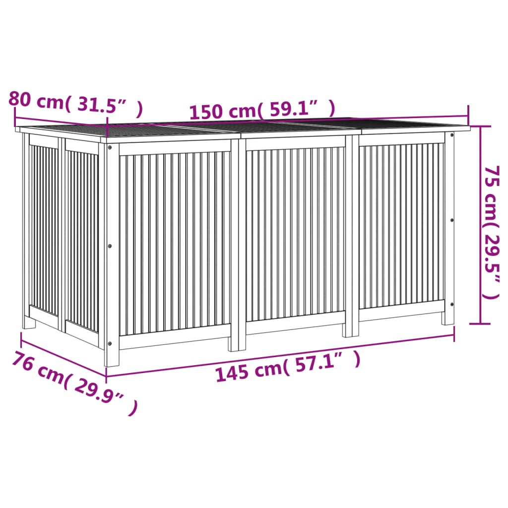 Gartenbox Massivholz Akazie