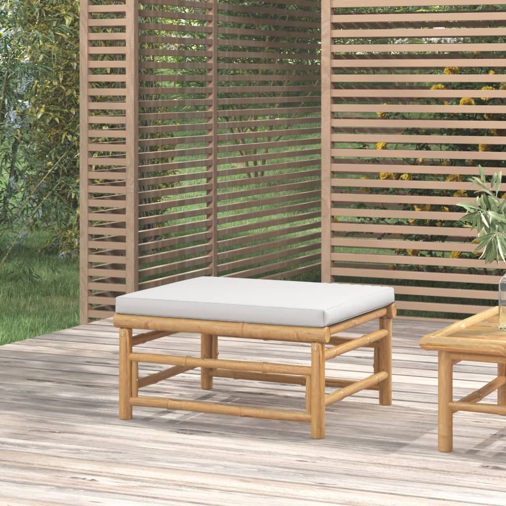 3-Tlg. Garten-Lounge-Set Mit En Kissen Bambus