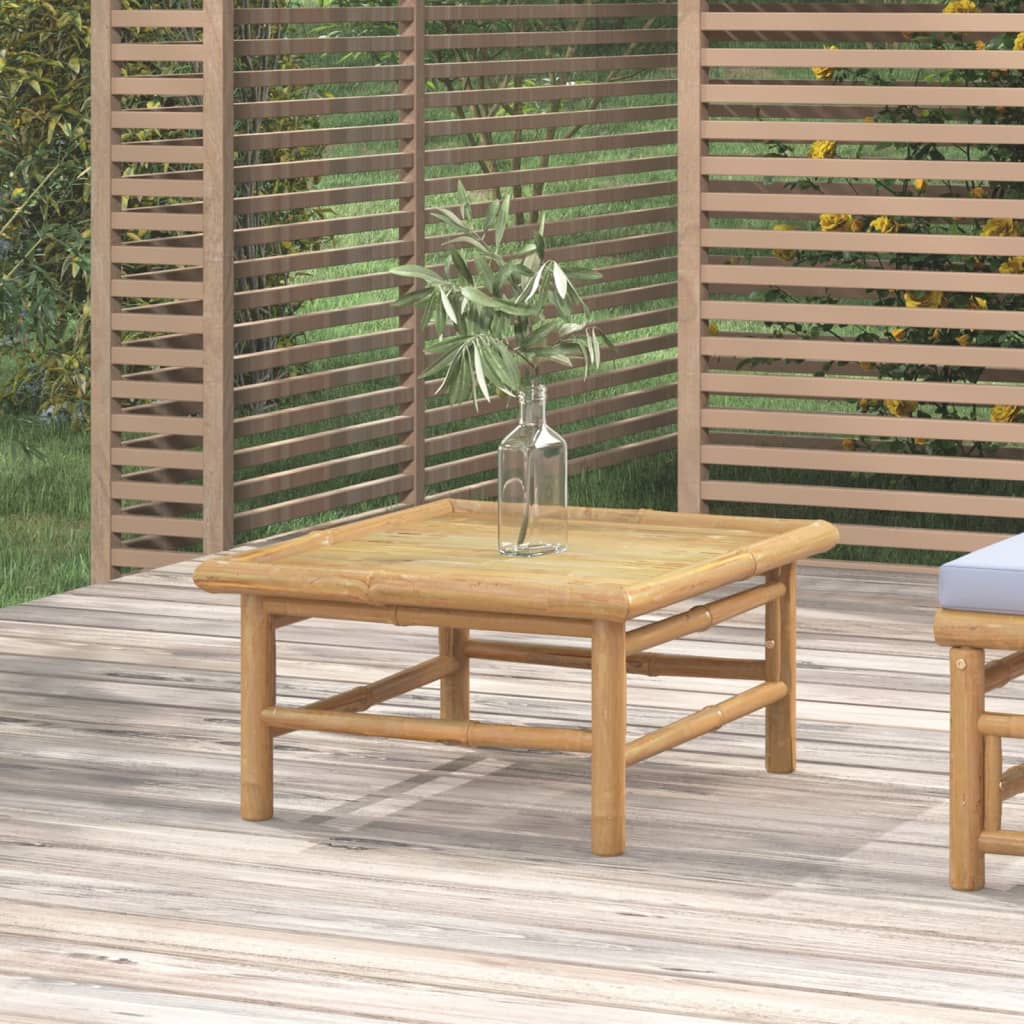 3-Tlg. Garten-Lounge-Set Mit En Kissen Bambus