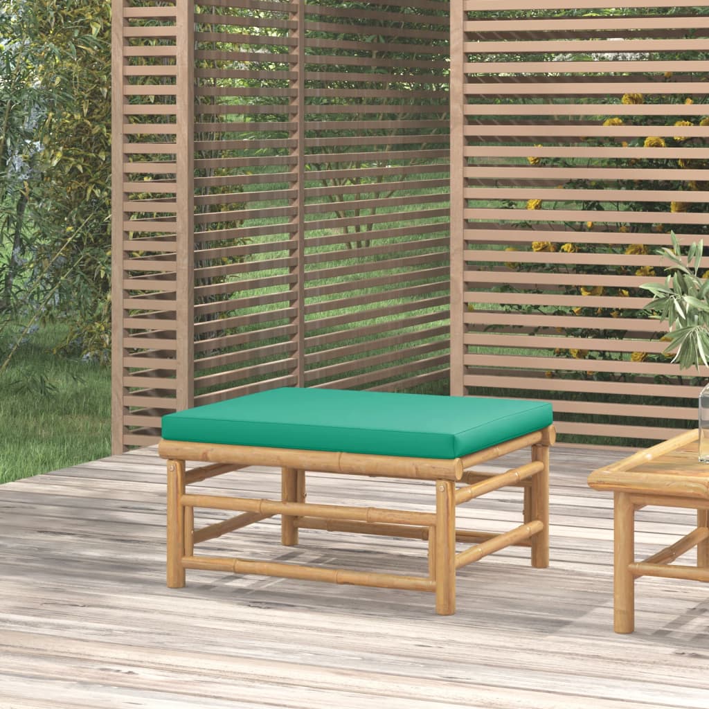 3-Tlg. Garten-Lounge-Set Mit En Kissen Bambus