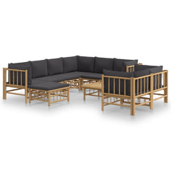 Garten-Lounge-Set Bambus mit Kissen