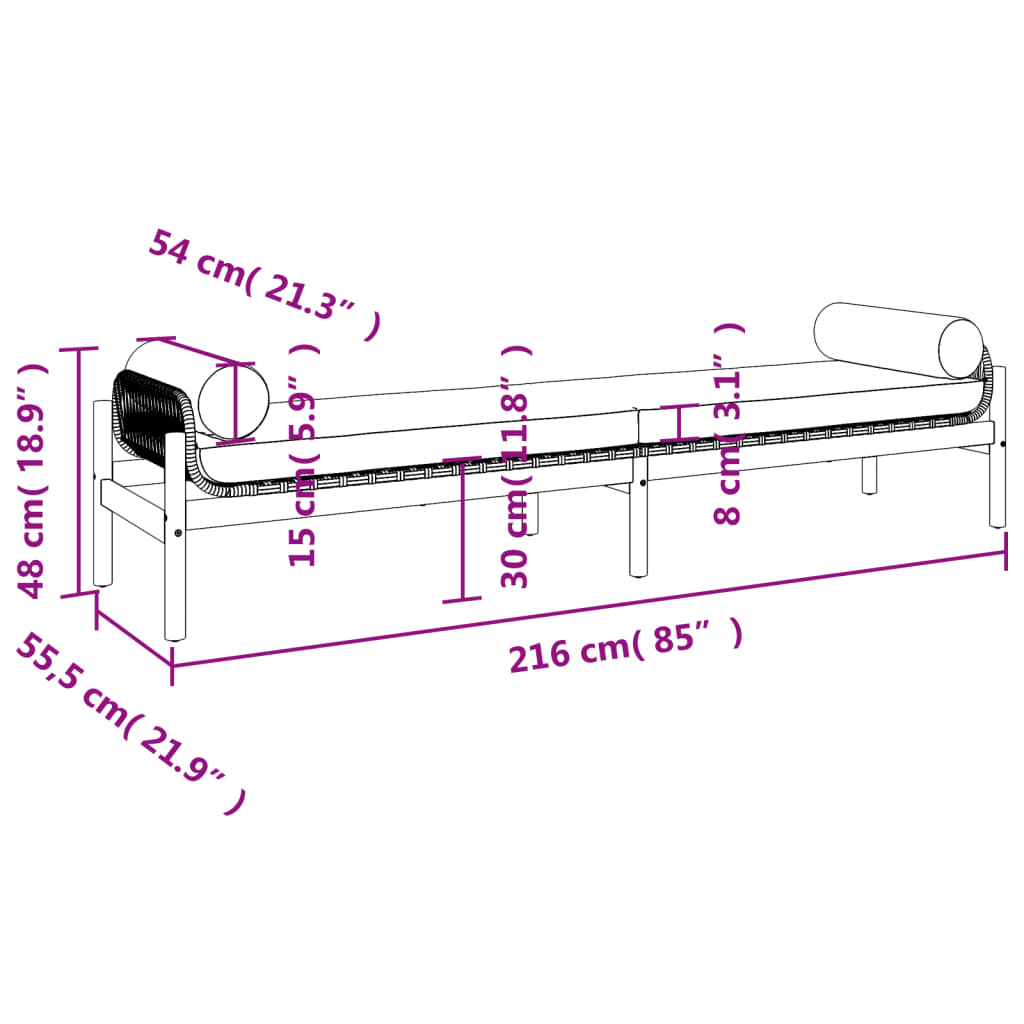 Gartenbank Mit Kissen Poly Rattan Akazie