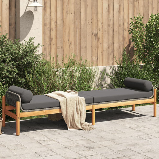 Gartenbank Mit Kissen Poly Rattan Akazie