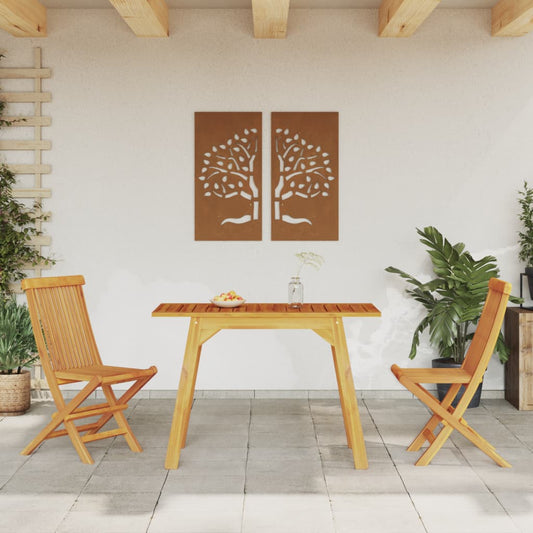 Garten-Esstisch 110X56X75 Cm Massivholz Akazie