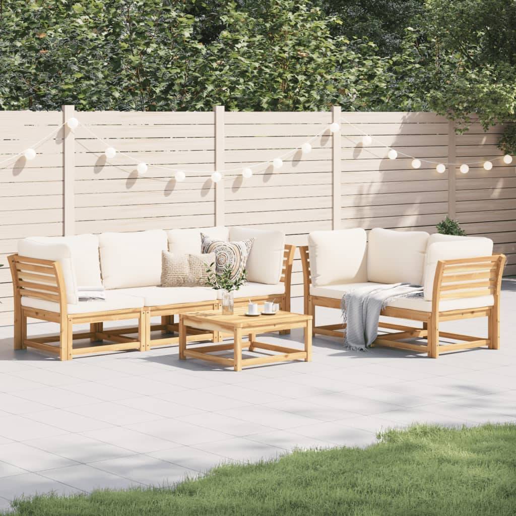 10-Tlg. Garten-Lounge-Set Mit Kissen Massivholz Akazie