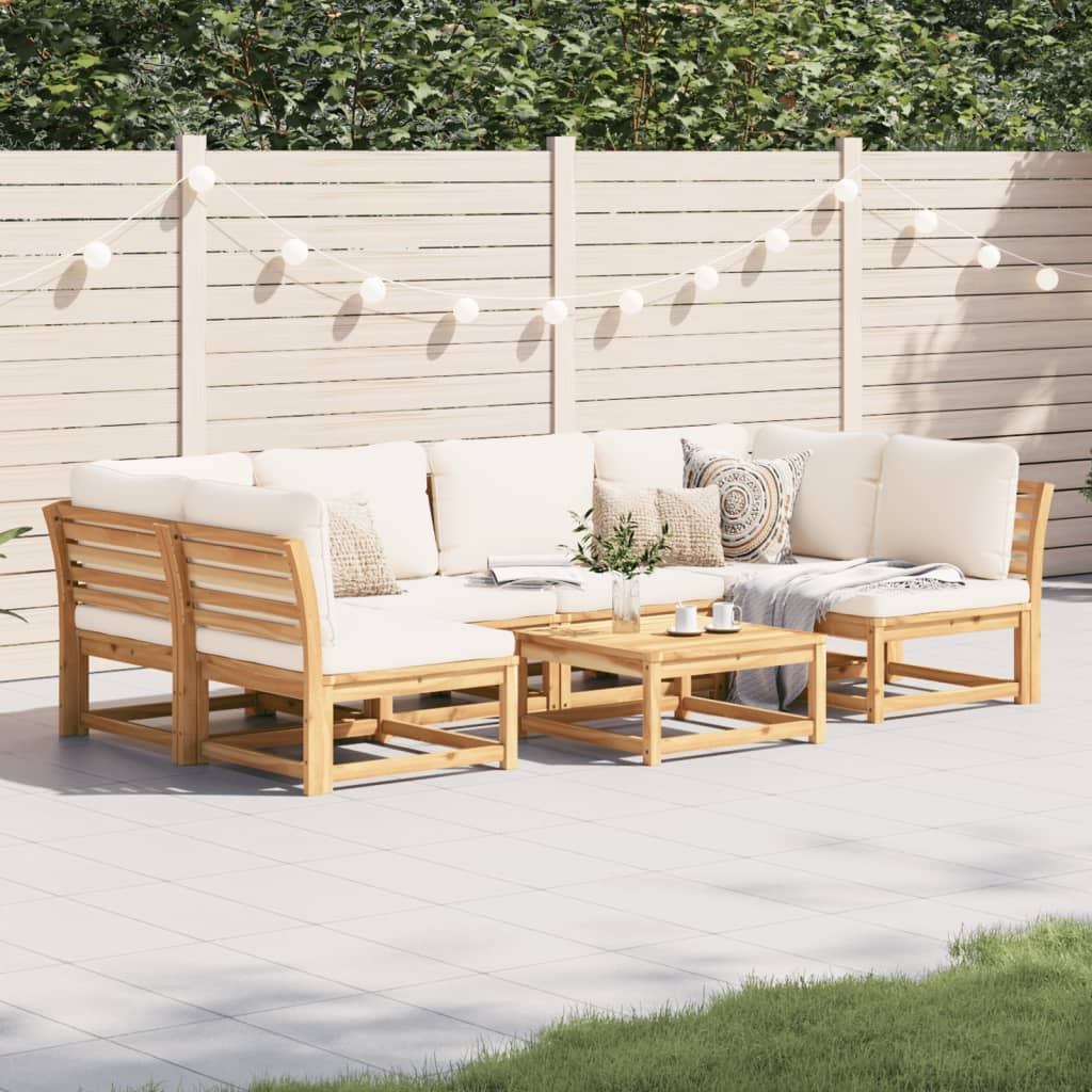 10-Tlg. Garten-Lounge-Set Mit Kissen Massivholz Akazie