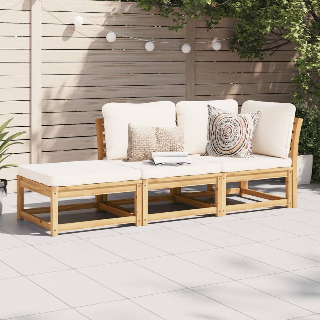 10-Tlg. Garten-Lounge-Set Mit Kissen Massivholz Akazie