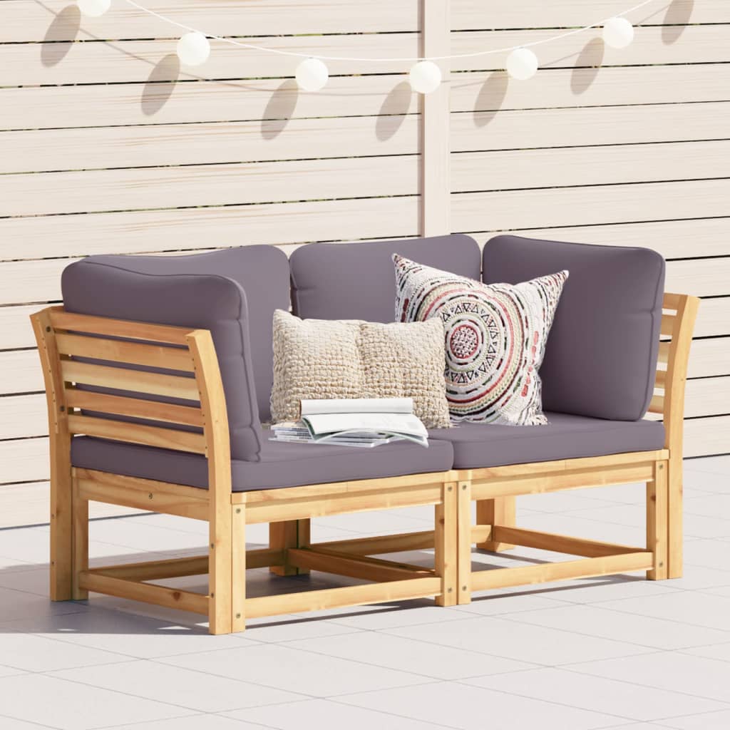 10-Tlg. Garten-Lounge-Set Mit Kissen Massivholz Akazie