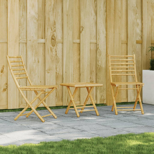 3-Tlg. Bistro-Set Bambus