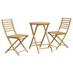 3-Tlg. Bistro-Set Bambus