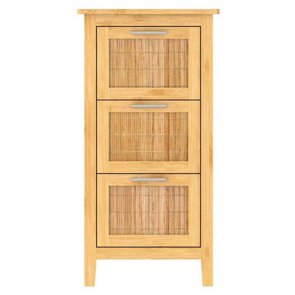 Eisl Badezimmerschrank Mit 3 Schubladen Bambus 30X42X82 Cm